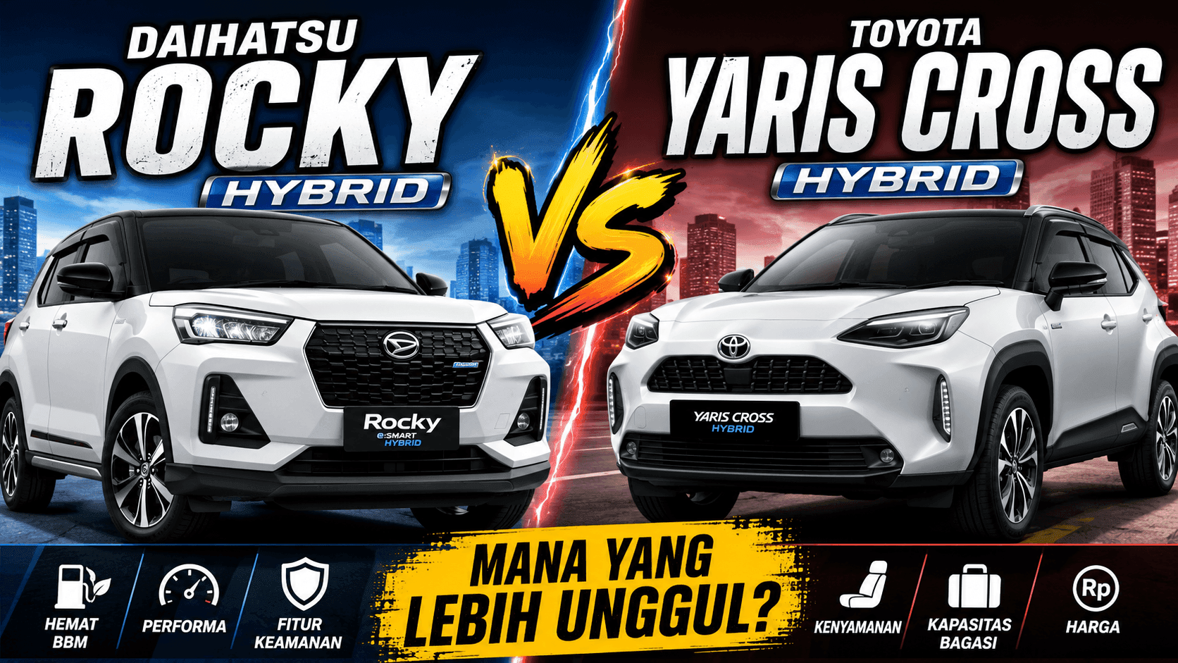 Daihatsu Rocky Hybrid vs Toyota Yaris Cross Hybrid