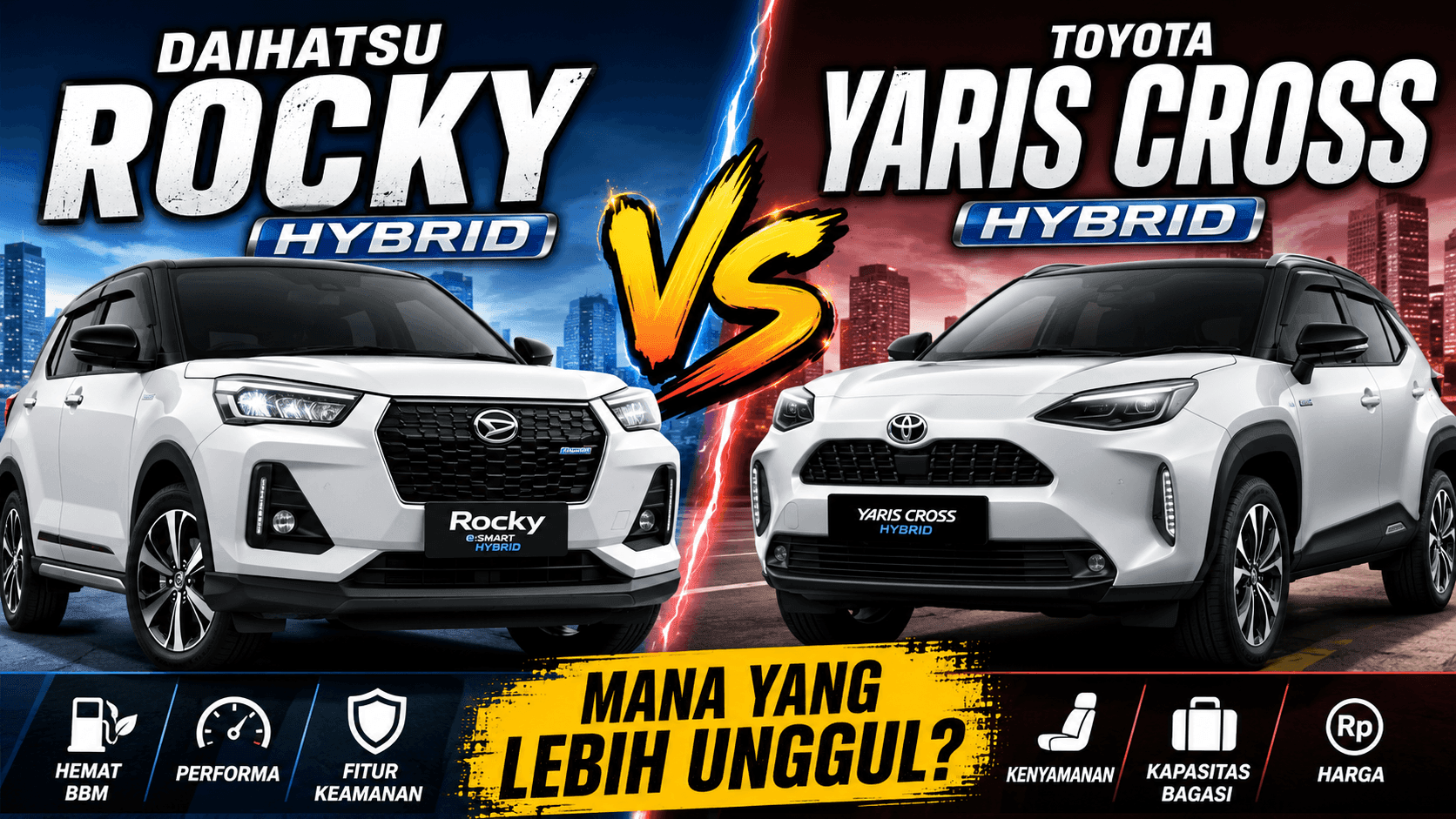 Daihatsu Rocky Hybrid vs Toyota Yaris Cross Hybrid